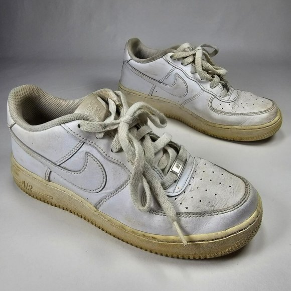 Nike Air Force One Shoes Sneakers Size 6.5Y / 8W White 314192-117 - Picture 2 of 12